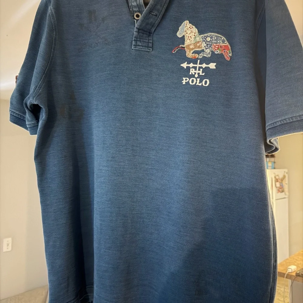 Polo by Ralph Lauren Classic Blue Denim Polo Shirt - Picture 1 of 8